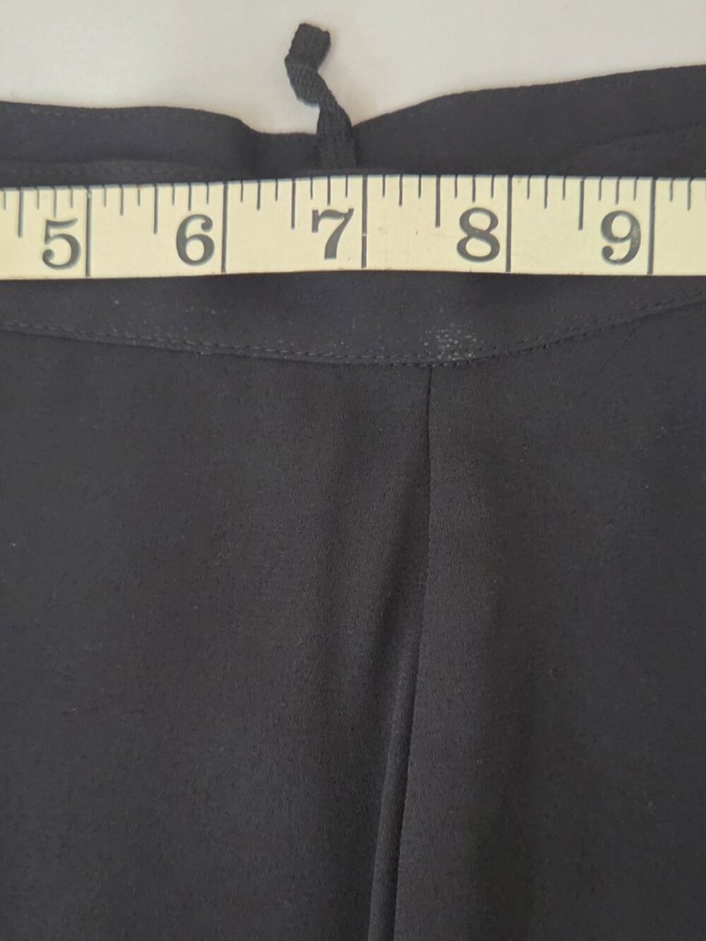 Vintage Black Wide Sheer Leg Pants with Four Sheer Overlay Panels - Picture 13 of 16